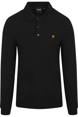 Lyle & Scott Schwarze Longsleeve Polo Grau - Größe M