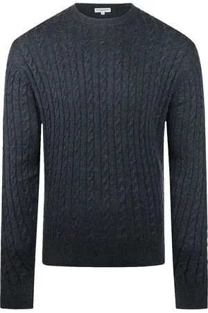 McGregor Cable Pullover Merinowolle Melange Navy - Größe XL