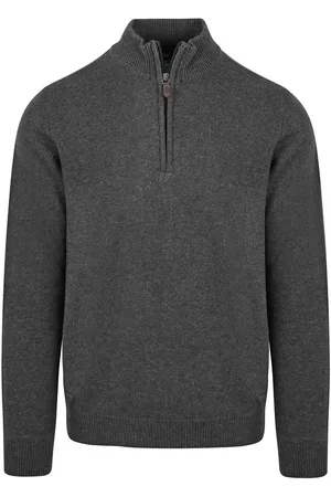 Suitable Half Zip Pullover Lambswool Anthrazit - Größe XXL