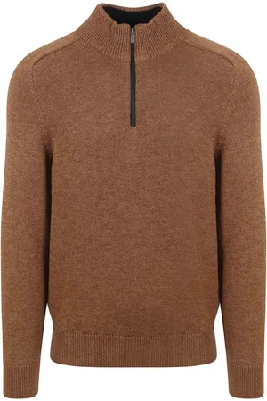 State of art Half Zip Pullover Melange Camel - Größe M