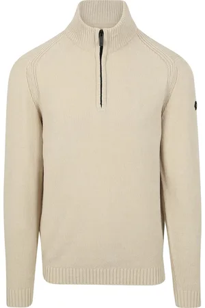 No Excess Halfzip Pullover Chenille Ecru - Größe XXL