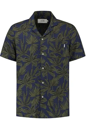 Shiwi Hemd Palm Leaves Navy - Größe L