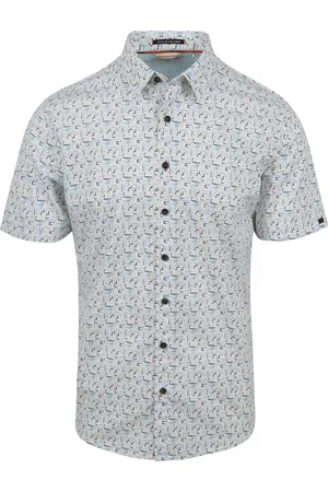 No Excess Shirt Weiß Mehrfarbiger Druck - Größe M
