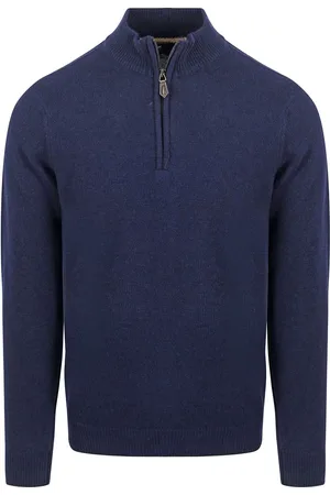 Suitable Half Zip Pullover Lambswool Navy - Größe XL