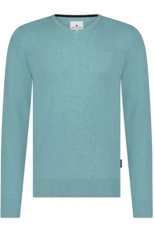 State of art Pullover mit V-Ausschnitt Himmelblau - Größe 3XL