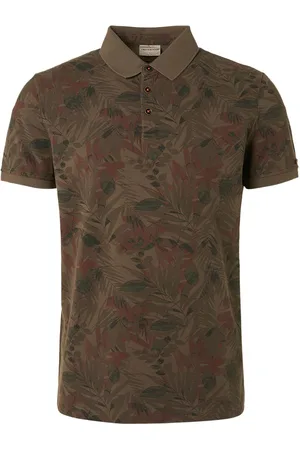 No Excess Polo Druck Army Grün - Größe XXL