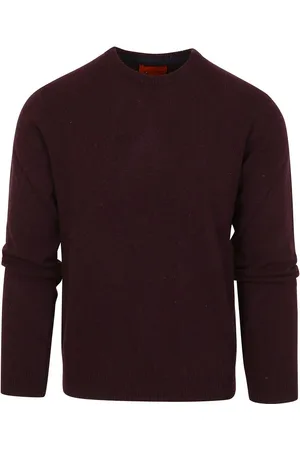 Suitable Pullover Wolle O-Neck Bordeaux - Größe XXL