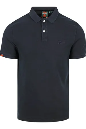 Superdry Polo Destroyed Navy - Größe L