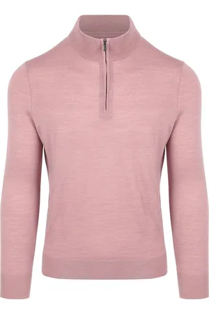 Suitable Merino Half Zip Pullover Rosa - Größe M