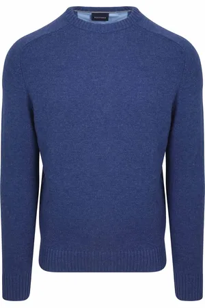 Suitable Lammwolle Pullover Rundhals Royal Blau - Größe M
