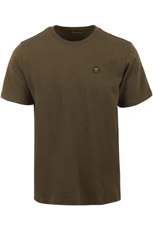 Knowledge Cotton Apparal T-Shirt olivgrün - Größe XXL