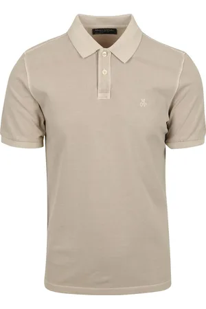 Marc O’ Polo Poloshirt Faded Silk Greige - Größe XXL