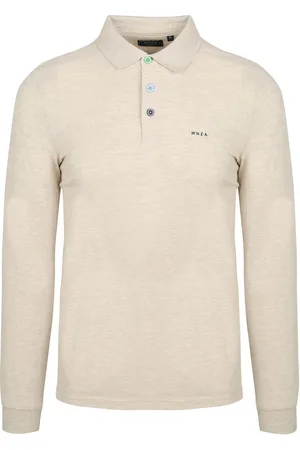New Zealand Auckland NZA Longsleeve Polo Marshall Light Cream - Größe XXL