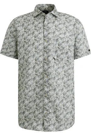 Vanguard Short Sleeve Hemd Print Blau Grün - Größe XL