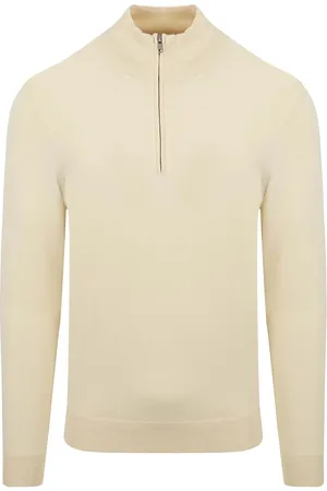 Profuomo Half Zip Pullover Luxury Ecru - Größe XL