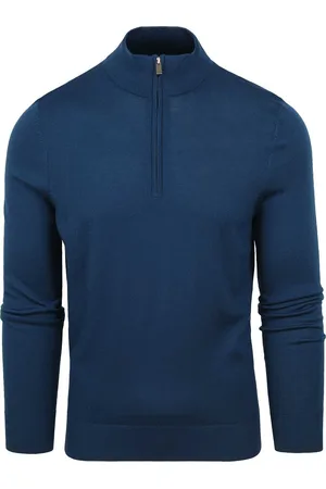 Suitable Merino Half Zip Pullover Indigoblau - Größe XL