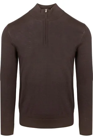 Profuomo Half Zip Pullover Merinowolle - Größe M
