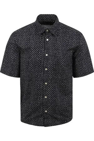Marc O’ Polo Hemd Short Sleeves Druck Navy - Größe L