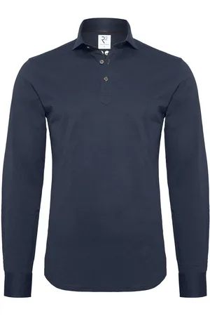 R2 Amsterdam R2 Long Sleeve Polo Jersey Navy - Größe XXL