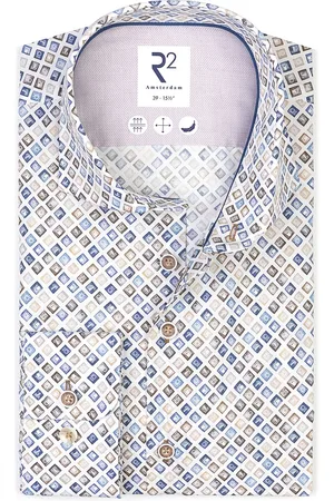 R2 Amsterdam R2 Hemd Extra Long Sleeves Druck Dashboard - Größe 44