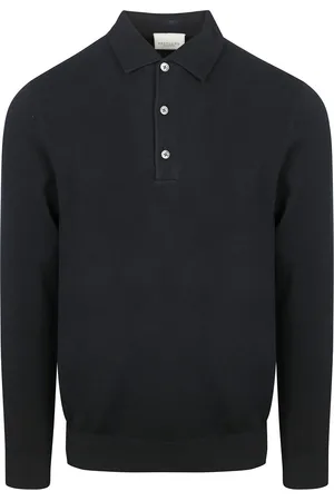 Profuomo Longsleeve Poloshirt Luxury Basic Navy - Größe XL