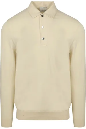 Profuomo Longsleeve Poloshirt Luxury Basic Off White - Größe M