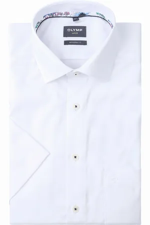 Olymp Modern-Fit Kurzarm Weiss - Größe 41