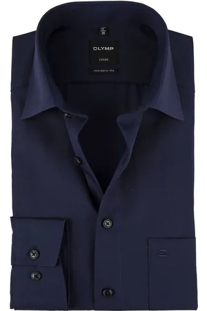 Olymp Hemd Luxor Modern-Fit Navy - Größe 47