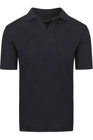 Marc O’ Polo Poloshirt Riva Linen Blend Navy - Größe M