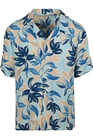 Shiwi Hemd Vic Floral Leafs Blau - Größe L