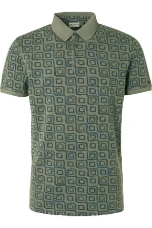 No Excess Poloshirt Druck Army Grün - Größe XL