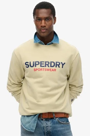 Superdry Herren Lässiges Sportswear Sweatshirt mit Rundhalsausschnitt und Logopr