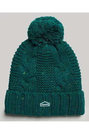 Superdry Damen Beaniemütze mit Zopfmuster