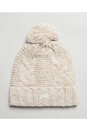 Superdry Damen Beaniemütze mit Zopfmuster