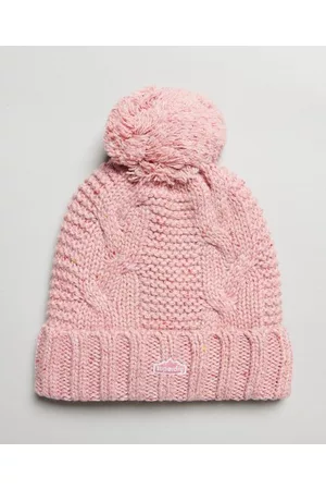 Superdry Damen Beaniemütze mit Zopfmuster