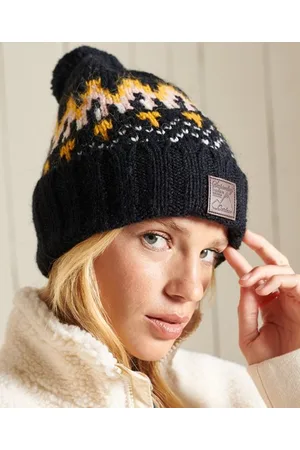Superdry Damen Beaniemütze mit Intarsienmuster