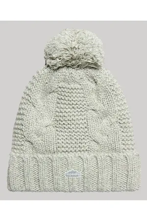 Superdry Damen Beaniemütze mit Zopfmuster