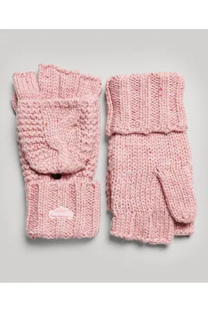 Superdry Damen Strickhandschuhe mit Zopfmuster