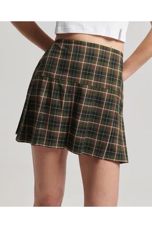 Superdry Damen Vintage Tweed-minirock mit Falten