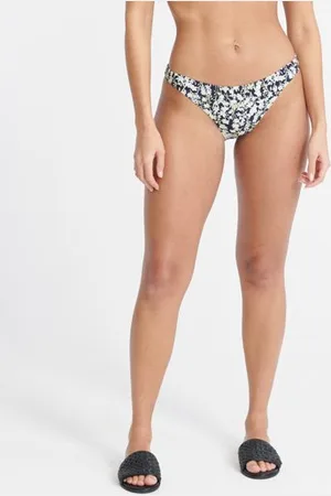 Superdry Damen Marineblau und Weiß Harper Bikinihöschen, Größe: 36