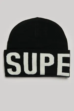 Superdry Damen Strickmütze mit Logo