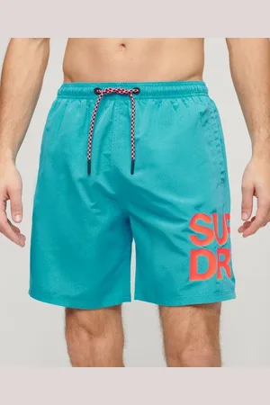 Superdry Herren 17-Zoll Sportswear Badeshorts aus Recyceltem Material mit Logo