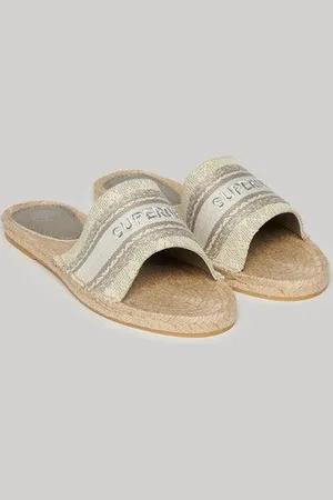 Superdry Damen Canvas-sandalen mit Espadrilles-overlay
