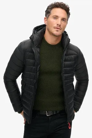 Superdry Herren Fuji Sport Steppjacke mit Kapuze, Größe: L