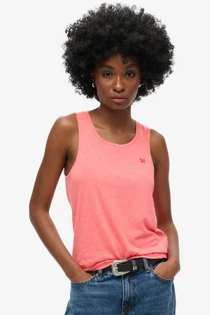 Superdry Damen Tanktop mit Weitem Rundhalsausschnitt
