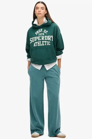 Superdry Damen Wash Jogginghose mit Weitem Bein