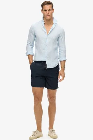 Superdry Herren 17-Zoll Premium Badeshorts mit Stickerei