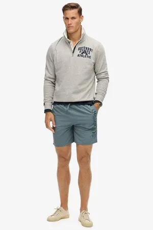 Superdry Herren 17-Zoll Premium Badeshorts mit Stickerei
