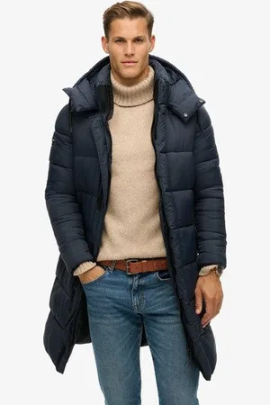 Superdry Herren Langer Ripstop Steppmantel