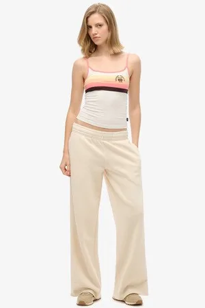 Superdry Damen Wash Jogginghose mit Weitem Bein